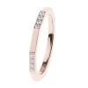 Ernstes design Damen Ring mit Zirkonia Reihen Größe 54 Rosegold R592.54