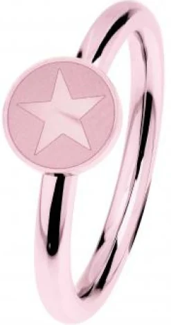Ernstes Design Damen Rong mit Sternsymbol Größe 55 Rosegold R488-55