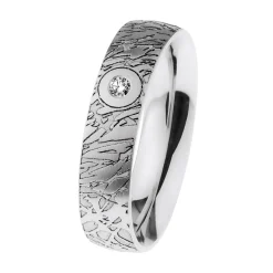 Ernstes Design Damen Trauring mit Diamant R673-55
