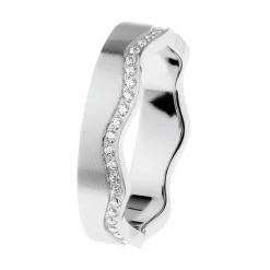 Ernstes Design Damen Zirkonia Ring Größe 57 Silber R553-57