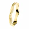 Ernstes Design Damen Zirkonia Ring Größe 57 Gold R561-57