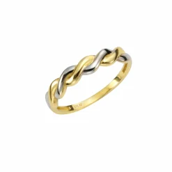 Fascination by Ellen K. 375 Gelbgold zweifarbig geschwungen Ring 41679100477534