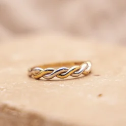 Fascination by Ellen K. 375 Gelbgold zweifarbig geschwungen Ring 41679100477534