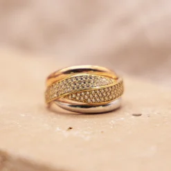 Fascination by Ellen K. 375 Gold dreifarbig Zirkonia Ring 41675917656158