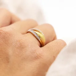 Fascination by Ellen K. 585 Gold zweifarbig mit 24x Zirkonia weiß Ring 41679112601694