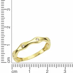 Fascination by Ellen K. 375 Gelbgold mit Zirkonia weiß Ring 41679099494494