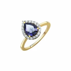 Fascination by Ellen K. Gold 585 Iolith + Weißtopas Ring 41676924616798