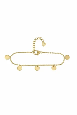 Fußkette 925 Sterling Silber vergoldet Plättchen Boho 41184459292766