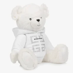 Givenchy Weißer Teddybär für Kinder, 40 cm, Luxus-Plüschtier, Kuscheltier weiß