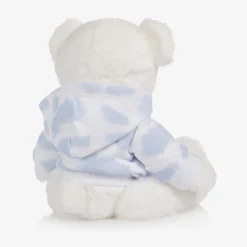 Givenchy Weißer Teddybär für Kinder, 40 cm, Luxus-Plüschtier, Kuscheltier Blue/white