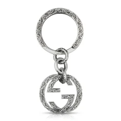 Gucci Schlüsselanhänger Unisex Interlocking G Silber YBF45530800100U