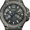 Guess Armbanduhr Herren-Armbanduhr XL Rigor Multifunktion Analog Quarz Edelstahl W0218G1