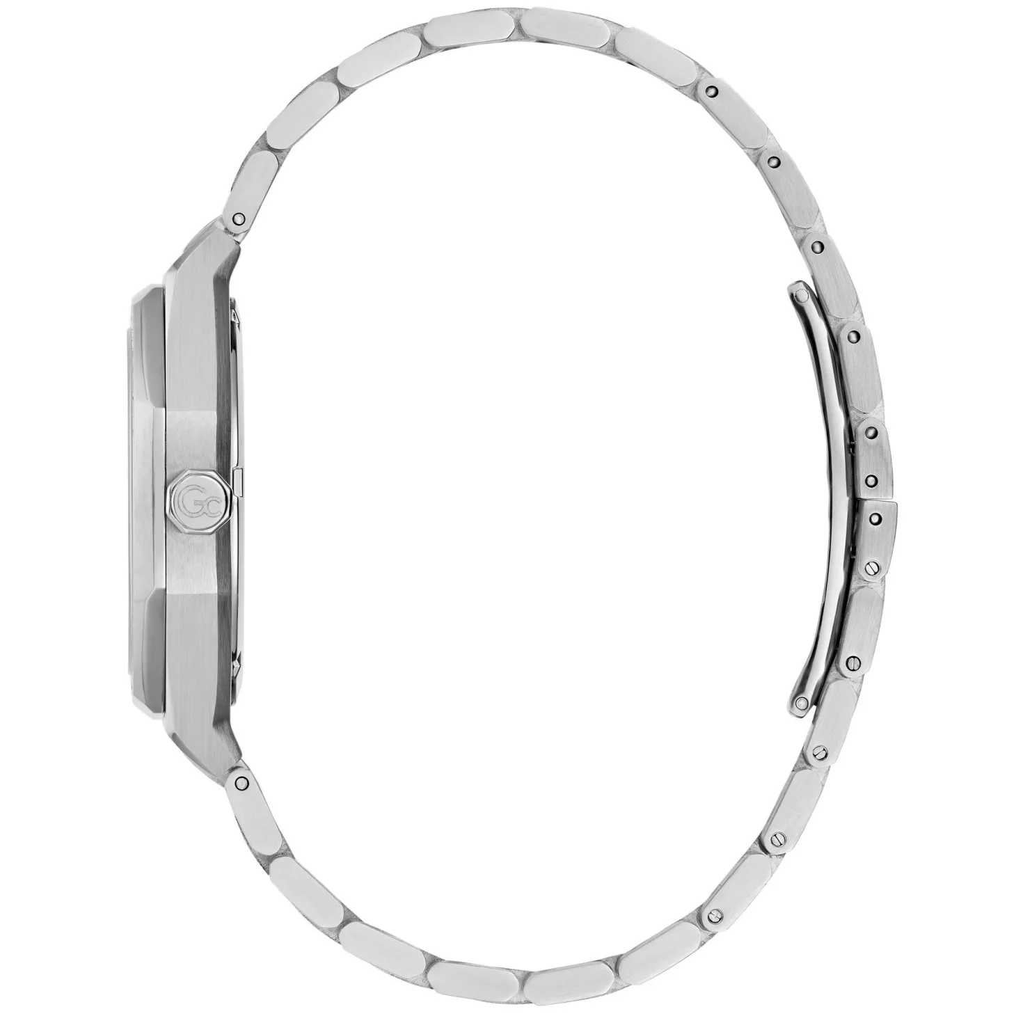 GUESS Collection GC Damen Armbanduhr Coussin Sleek Mid Size 34mm silber blau Z25003L7MF