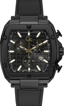 Guess Collection Herren Chronograph GC Spirit Tonneau Schwarz Y83003G2MF