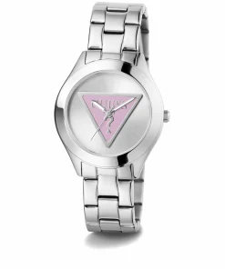 Guess Damen Armbanduhr TRI PLAQUE silber 34 mm GW0675L1