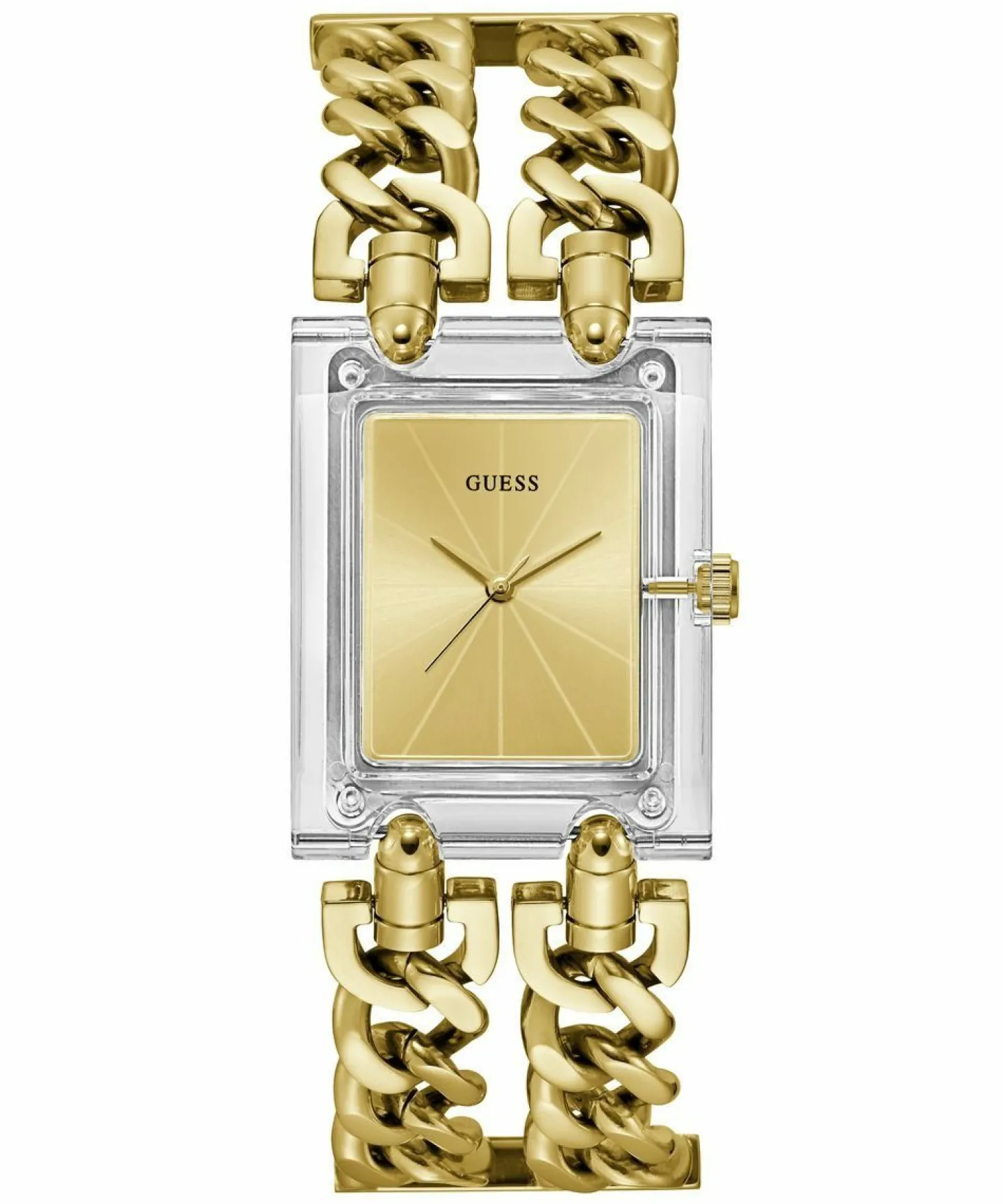 Guess Damen Armbanduhr MOD HEAVY METAL gold 29 mm GW0669L1