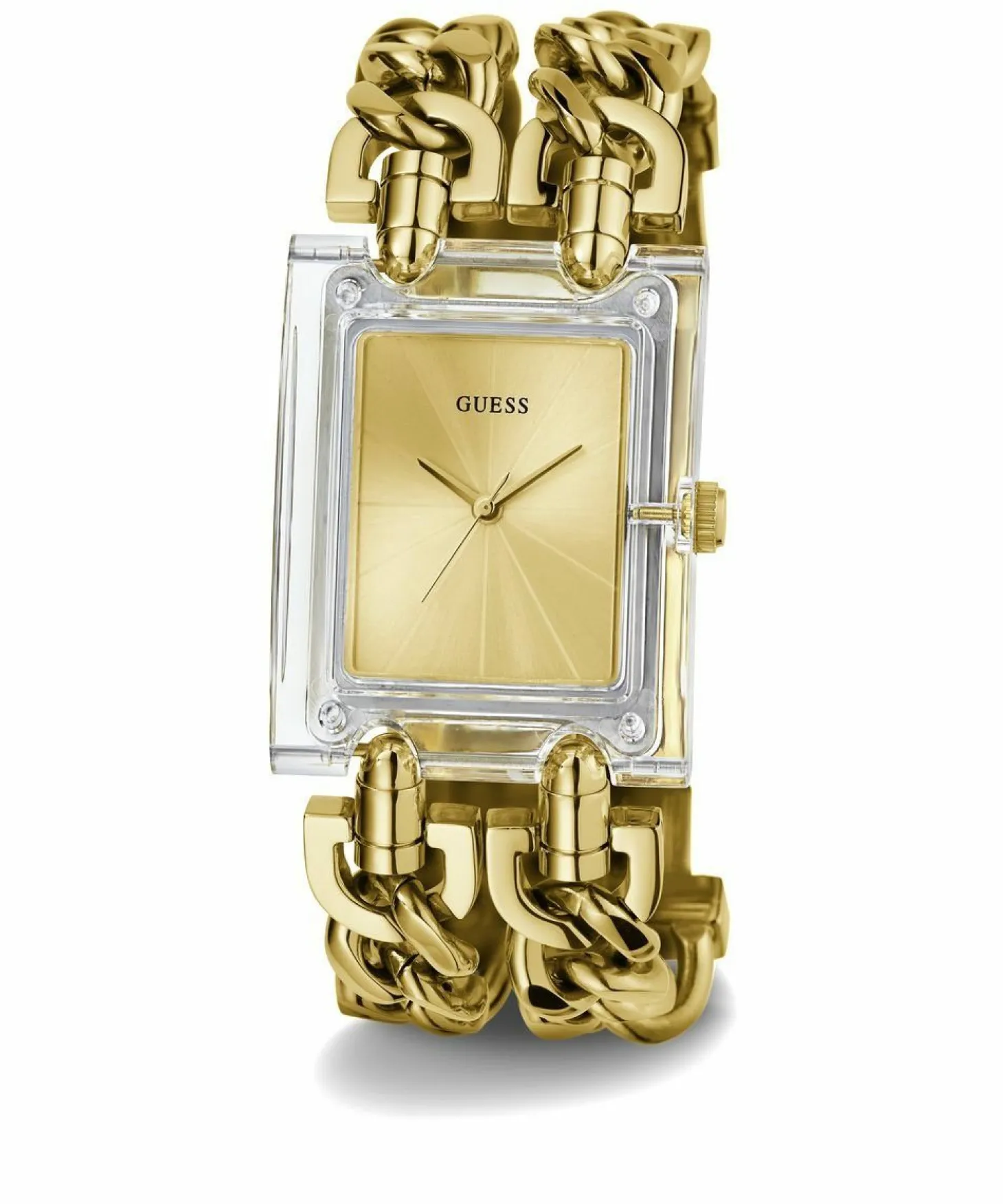 Guess Damen Armbanduhr MOD HEAVY METAL gold 29 mm GW0669L1