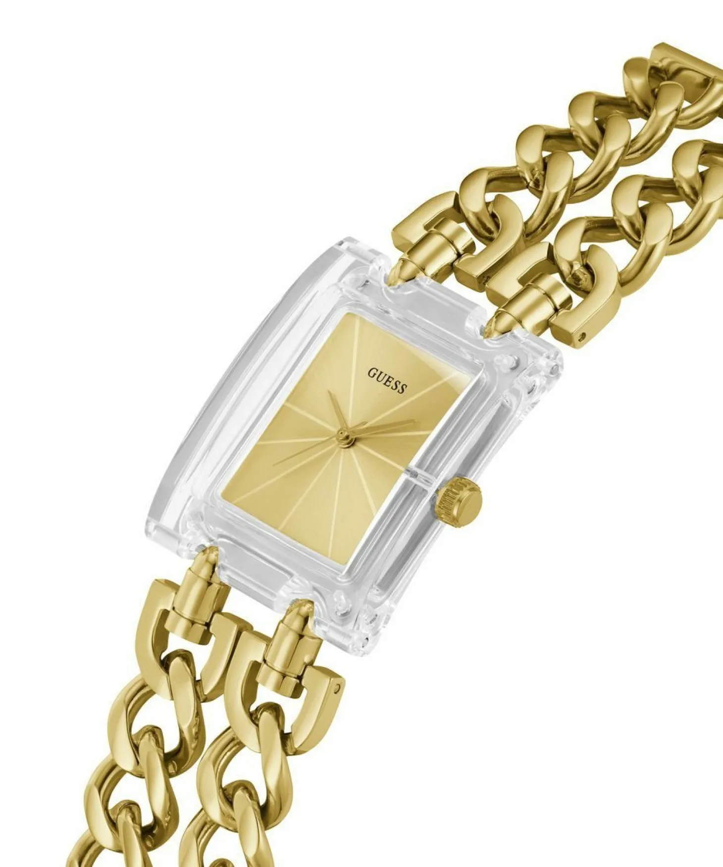 Guess Damen Armbanduhr MOD HEAVY METAL gold 29 mm GW0669L1