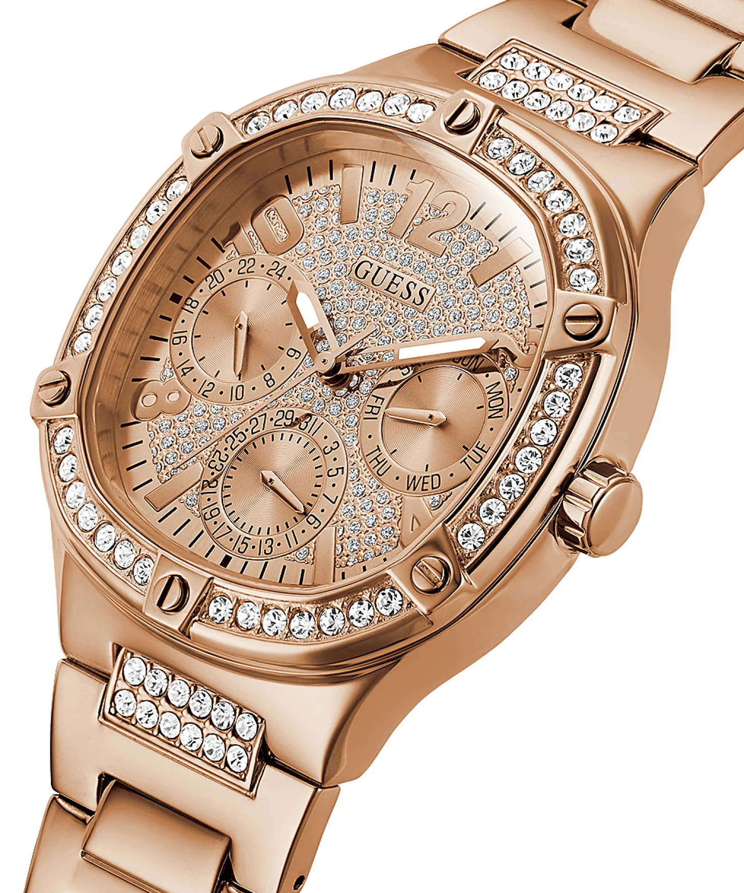 Guess Damen Armbanduhr 40 mm Armband Edelstahl GW0558L3