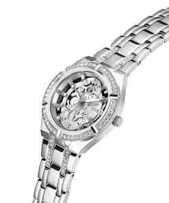 Guess Damen Armbanduhr Allara Multifunktion skeleton Silber GW0604L1