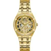 Guess Damen Armbanduhr Allara Multifunktion skeleton Gold GW0604L2