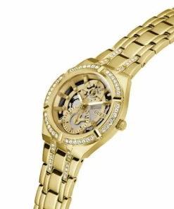 Guess Damen Armbanduhr Allara Multifunktion skeleton Gold GW0604L2