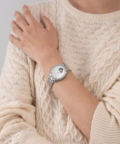 Guess Damen Armbanduhr Be Loved 38 mm Herz auf Zifferblatt Armband Edelstahl GW0380L1