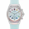 Guess Damen Armbanduhr Chronograph Athena hellblau 39 mm GW0438L8