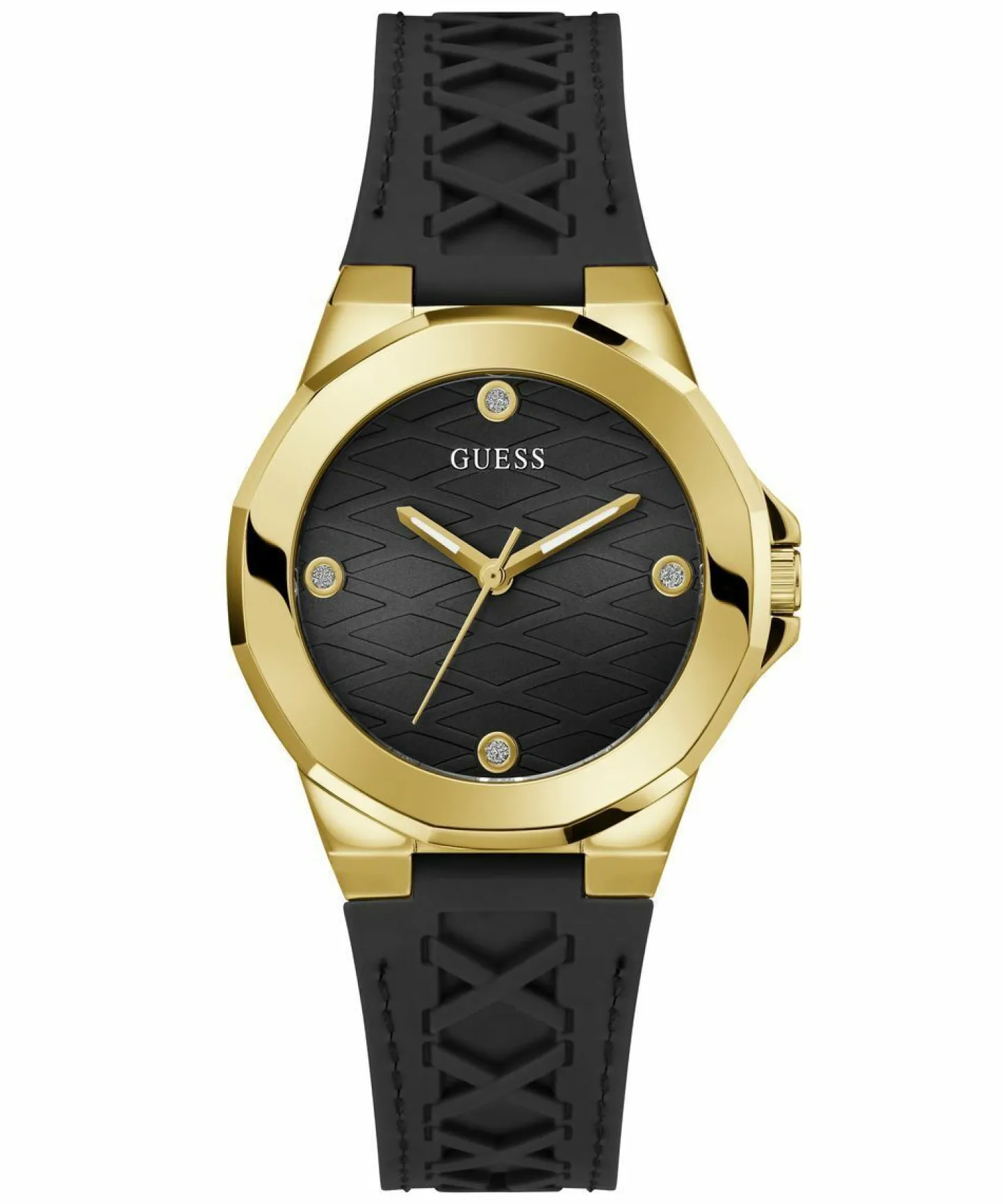 Guess Damen Armbanduhr Corset schwarz, gold 38 mm GW0599L2