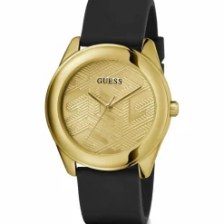 Guess Damen Armbanduhr Cubed schwarz, gold 40 mm GW0665L1