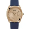 Guess Damen Armbanduhr Cubed roségold, blau 40 mm GW0665L2