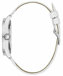 Guess Damen Armbanduhr G Gloss weiß, silber 36 mm GW0608L1