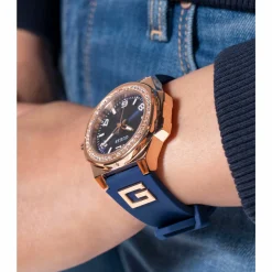 Guess Damen Armbanduhr G HYPE GW0617L3 Blau/Roségold