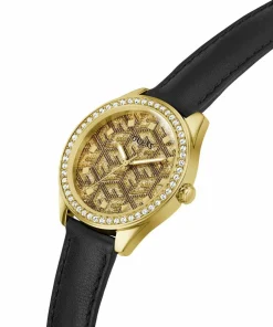 Guess Damen Armbanduhr G Gloss schwarz, gold 36 mm GW0608L2