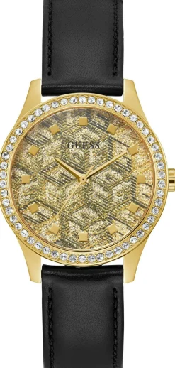 Guess Damen Armbanduhr G Gloss schwarz, gold 36 mm GW0608L2