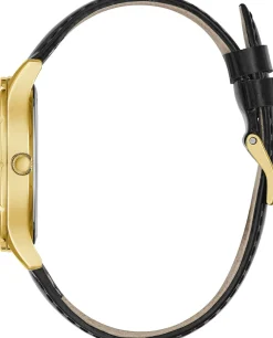 Guess Damen Armbanduhr Glamour Lederarmband schwarz W0299L2