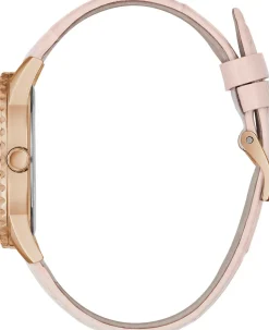 Guess Damen Armbanduhr Leder Armband SPARKLING PINK GW0032L2