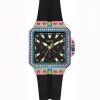 Guess Damen Armbanduhr Libra Multifunktion schwarz, mehrfarbig 34 mm GW0618L3