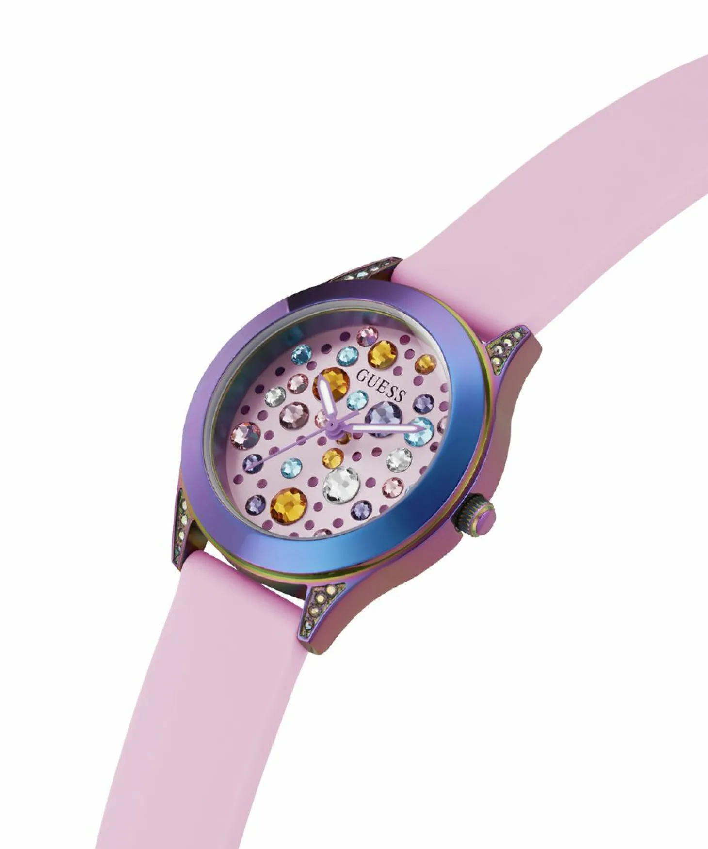 Guess Damen Armbanduhr MINI WONDERLUST rosa, blau 34 mm GW0678L3