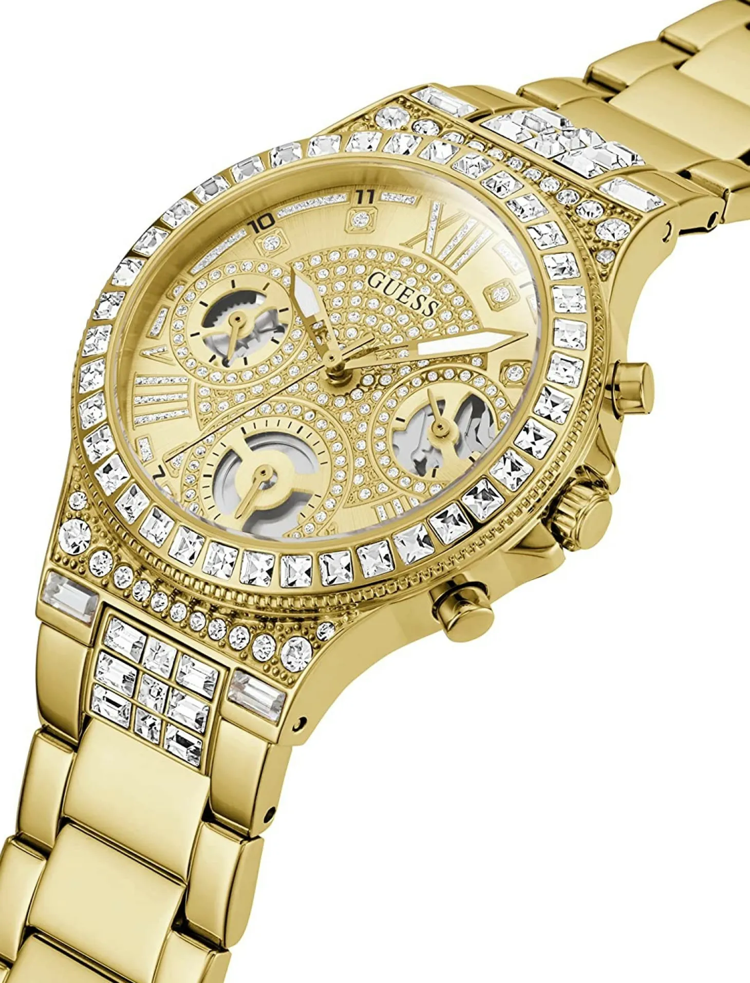 Guess Damen Armbanduhr MOONLIGHT gold Armband GW0320L2