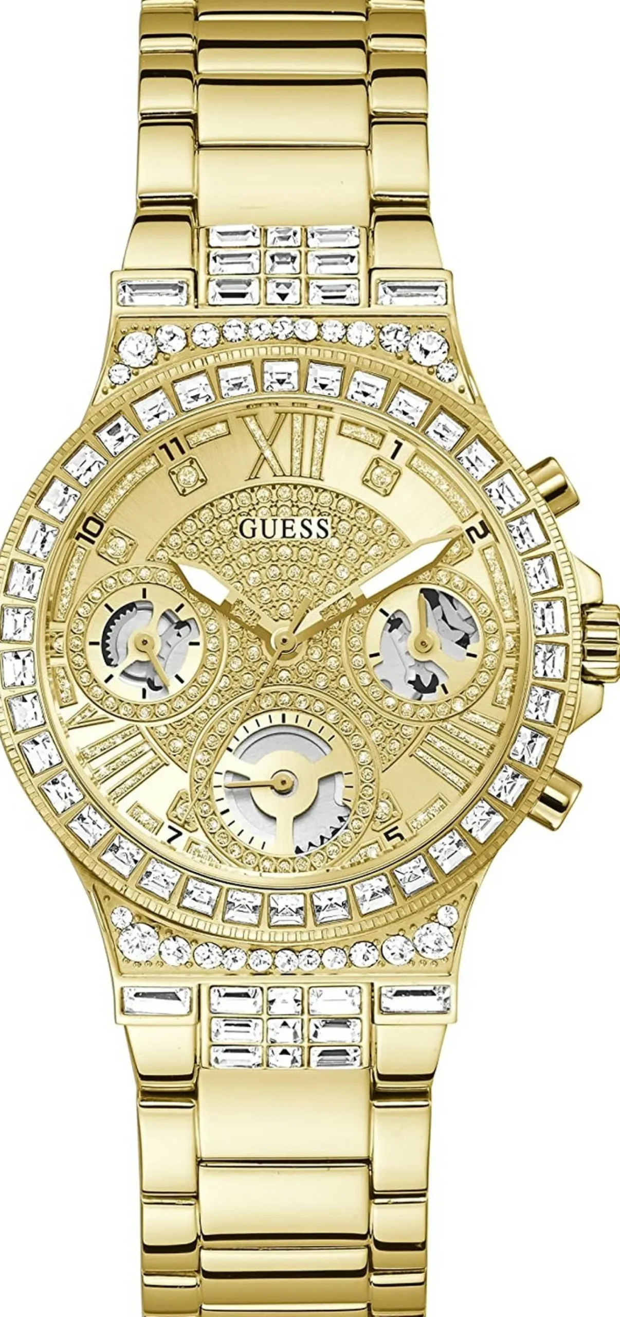 Guess Damen Armbanduhr MOONLIGHT gold Armband GW0320L2