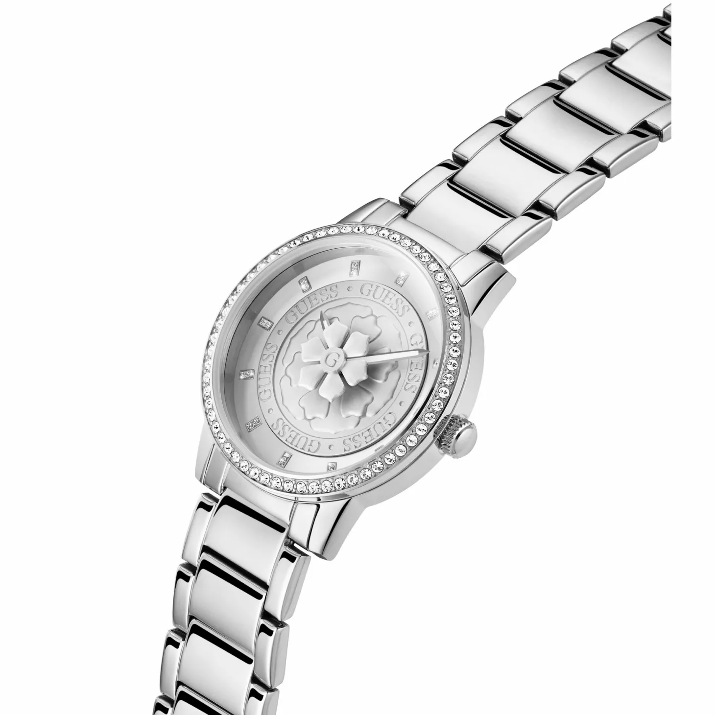 Guess Damen Armbanduhr PETAL silber GW0747L1