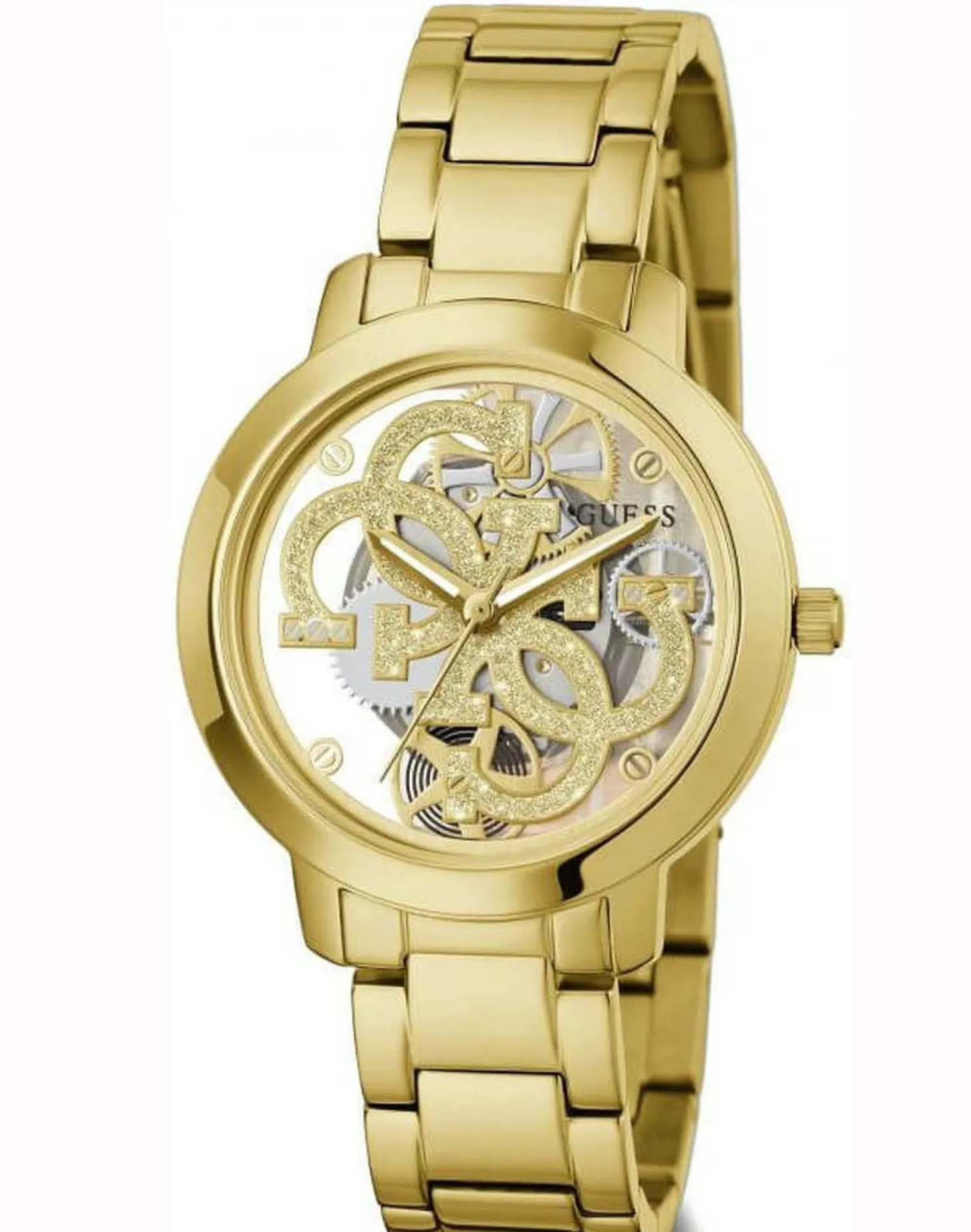 Guess Damen Armbanduhr Quatro clear gold 36 mm GW0300L2