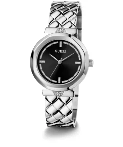 Guess Damen Armbanduhr Rumour silber, schwarz 34 mm GW0613L1
