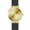 Guess Damen Armbanduhr RUMOUR schwarz, gold 34 mm GW0689L2