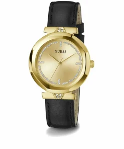 Guess Damen Armbanduhr RUMOUR schwarz, gold 34 mm GW0689L2