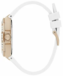 Guess Damen Armbanduhr SELENE Multifunktion weiß, roségold 39 mm GW0695L3