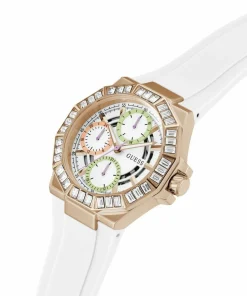 Guess Damen Armbanduhr SELENE Multifunktion weiß, roségold 39 mm GW0695L3