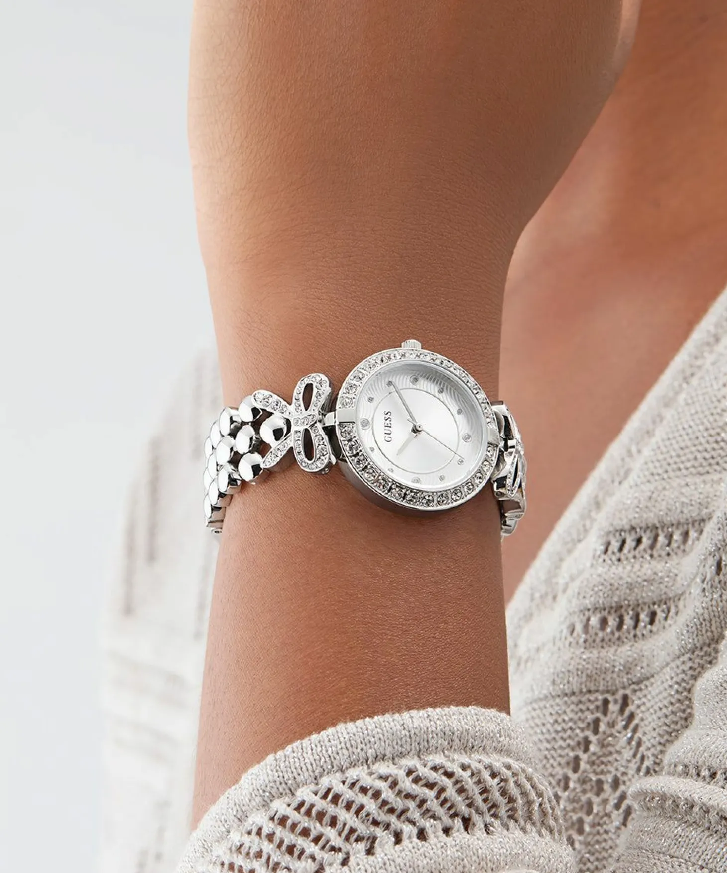 Guess Damen Armbanduhr silber GB RIBBON GW0838L1