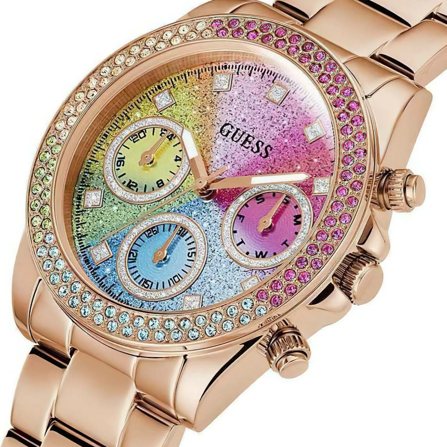 Guess Damen Armbanduhr Sol 38 mm rosegold GW0483L3